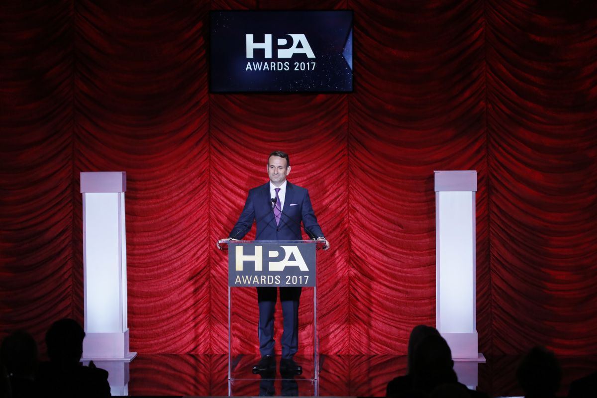 Hollywood Professional Association President Seth Hallen welcomes the honorees, nominees and attendees to the 2017 HPA Awards.